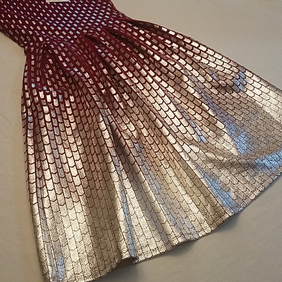 LAST CHANCE SALE Red & Silver Amelia Dress LuLaRoe Elegant Size XXS NEW - Picture 5 of 8